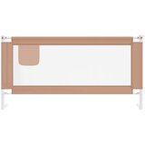  Sigurnosna ograda za dječji krevet smeđe-siva 180x25 cm tkanina | shoptok.hr