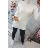 Kesi Sweater with stand-up collar ecru | Shoptok.si