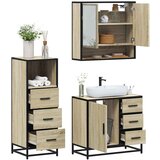 vidaXL 3-dijelni set kupaonskog namještaja boja hrasta sonome drveni | shoptok.hr