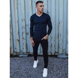 DStreet Sweter męski gładki w serek granatowy | shoptok.hr