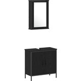 Set od 4 dijela namještaja za kupaonicu od crnog hrasta i konstruiranog drveta | shoptok.hr