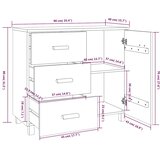  Komoda HAMAR svjetlosiva 90 x 40 x 80 cm od masivne borovine | shoptok.hr