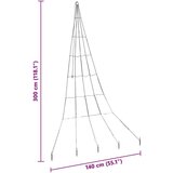 vidaXL LED božično drevesce med 168 LED Modra 511 cm Kovina | Shoptok.si