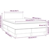  Box spring s madracem LED tamnosmeđi 120x200 cm tkanina | shoptok.hr