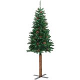 vidaXL Mršavo božićno drvce Zelena 150 cm PVC i čvrsto drvo bora | shoptok.hr