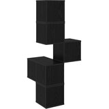 Police za kutne zidne Crni hrast 48 x 48 x 120 cm | shoptok.hr