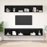  Set TV komoda Zidne 4 pcs Crni hrast 37 x 37 x 107 cm | Eponuda.ba