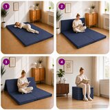 SOFA na razvlačenje 140 x 67 x 15 cm Plava | shoptok.hr