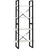 Ormarić za knjige s 4 razine bijeli 60x30x140 cm od borovine | shoptok.hr