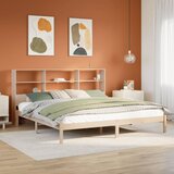 vidaXL Knjižna postelja brez vzmetnice 200x200 cm trdna borovina Cene