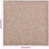  Tepih 20 pcs Bež 50 x 50 cm 100% Polipropilen | shoptok.hr