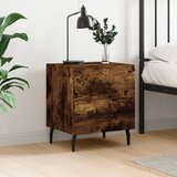 vidaXL Nočna omarica dimljeni hrast 40x35x47,5 cm inženirski les | Shoptok.si