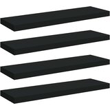  Plutajuće zidne police 4 kom crne 80 x 23,5 x 3,8 cm MDF | shoptok.hr