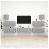  7-dijelni set TV ormarića siva boja betona od iverice | shoptok.hr