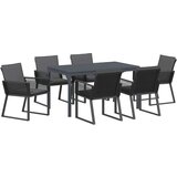  Vrtni set za objed 7 pcs Antracit poliratan | shoptok.hr