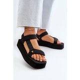 Kesi Women's platform sandals black Edireda Cene