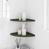  Lebdeća polica s policom 2 pcs Maslinasto zelena 30 x 30 x 2 cm | shoptok.hr