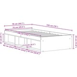  Okvir kreveta bez madraca staro drvo 75x190 cm | shoptok.hr