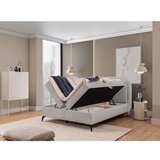 Ropez Svijetlo sivi boxspring krevet s prostorom za odlaganje 200x200 cm Ornes – | shoptok.hr