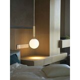 Toolight Luster od staklene kugle s spiralnim visećim svjetlom G108-1W zlato E27 | shoptok.hr