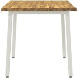  60 x 55 x 75 cm Čvrsto drvo akacije Bijela Pravokutni | shoptok.hr