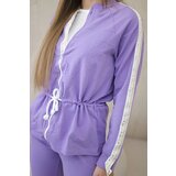 Kesi Women's cotton set with stripe and welts violet | shoptok.hr