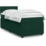 Box spring krevet s madracem tamnozeleni 90x190 cm baršunasti | shoptok.hr