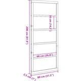 vidaXL Stala vrata Smeđa 80x208 cm Čvrsto drvo bor | shoptok.hr