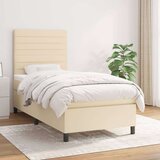  Box spring postelja z vzmetnico krem 90x200 cm blago, (20894095) Cene