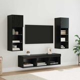 TV zidne jedinice Zidne 5 pcs Crni hrast Konstruirano drvo | shoptok.hr