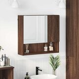  Ogledalo ormar Smeđi hrast 59 x 17 x 55 cm Konstruirano drvo | shoptok.hr