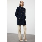 Trendyol Navy Blue Button Detailed Regular Midi Coat | Shoptok.si