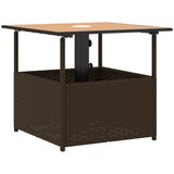  Vrtni stol s rupom za suncobran smeđi 55x55x46,5 cm poliratan | Eponuda.com
