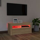 TV ormarić s LED svjetlima boja hrasta sonome 90 x 35 x 40 cm | shoptok.hr