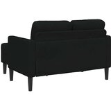 SOFA 2-sjed s ležaljkom u obliku slova L, crna tkanina 125 cm | shoptok.hr
