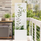 vidaXL Vrtni Sadič s Dekorativnom Pločom Bijelo 50 x 140 cm | shoptok.hr