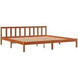 The Living Store Posteljni okvir brez vzmetnice vošč. rjav 200x200 cm borovina - Posteljni Okvir, (21523215) | Shoptok.si