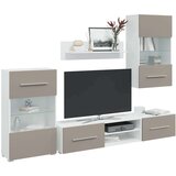 vidaXL TV jedinice od 5 dijelova s LED rasvjetom Kameno sivo | shoptok.hr