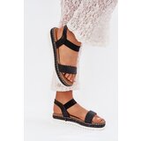 Boto Women's Sandals With Braiding On Decorated Platform Black Velara | shoptok.hr