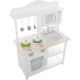 Kondela Otroška lesena kuhinja, bela/naravna, EMIEL | Shoptok.si