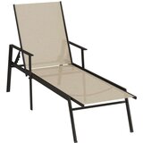  Ležalnik iz jekla in tekstila krem, (20662266) | Shoptok.si