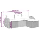  4-dijelni set vrtnih sofa s jastucima bež od poliratana | shoptok.hr