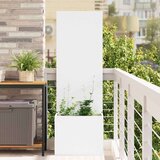 vidaXL Vrtno korito z dekorativno ploščo Bela 50 x 140 cm Mnogi jeklo | Shoptok.si