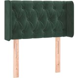  Uzglavlje s ušima tamnozeleno 83x16x78/88 cm baršunasto | shoptok.hr