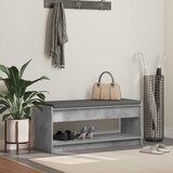 Klupa za hodnik s jastukom Betonsko Siva 103 x 38 x 45 cm | shoptok.hr