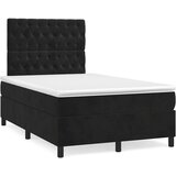  Krevet box spring s madracem crni 120 x 190 cm baršunasti | shoptok.hr
