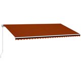 Maison Chic Ročno zložljiva tenda - Senčniki 600x300 cm oranžna in rjava, (22041368) Cene