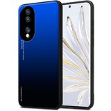 Cadorabo Ohišje je združljivo z Honor 70 in modra - črna - Dvobarvni zaščitni pokrov iz silikona TPU in hrbtna stran iz kaljenega stekla, (20860238) | Shoptok.si