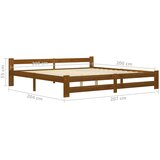 Okvir za krevet od masivne borovine boja meda 200 x 200 cm | shoptok.hr