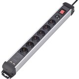 Renkforce 6-smerni napajalni pas z USB in prenapetostno zaščito Razdelilnik s stikalom\, 6x\, črn\, srebrn (20457275) Cene